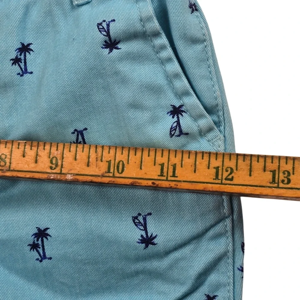 Boys‎ Light Blue Palm Tree Sailboat Embroidered Summer Chino Shorts